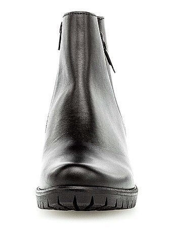 Bottines en cuir lisse