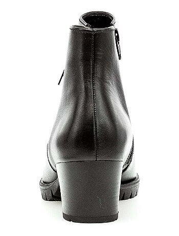 Bottines en cuir lisse