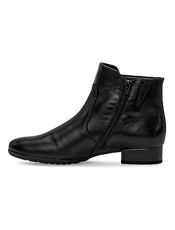Bottines en cuir lisse