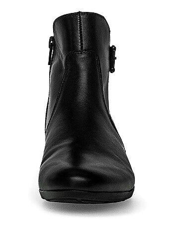 Bottines en cuir lisse