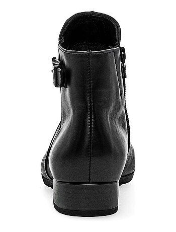 Bottines en cuir lisse