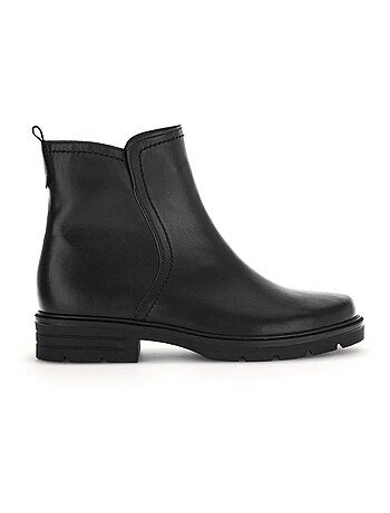 Bottines en cuir lisse