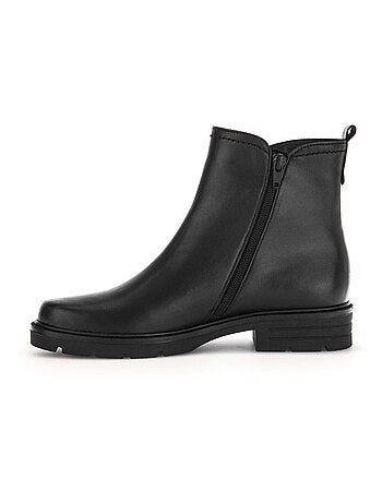 Bottines en cuir lisse