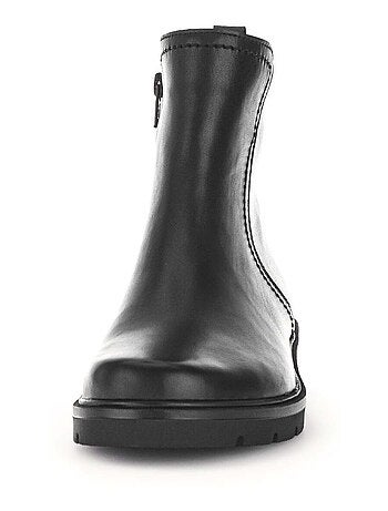 Bottines en cuir lisse