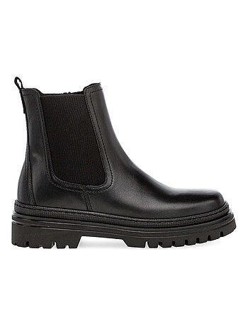 Bottines en cuir lisse