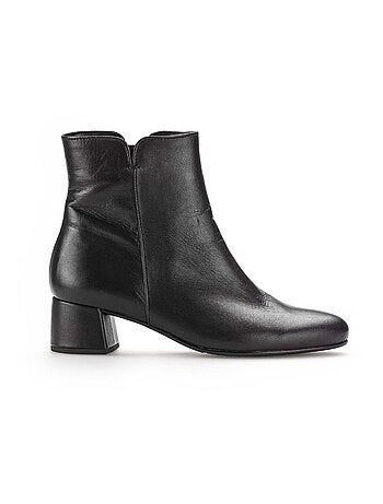 Bottines en cuir lisse