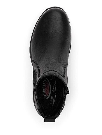 Bottines en cuir lisse