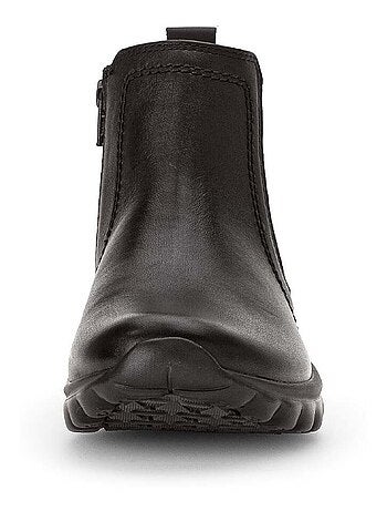 Bottines en cuir lisse