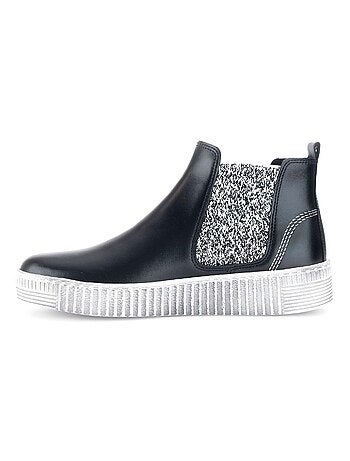 Bottines en cuir lisse