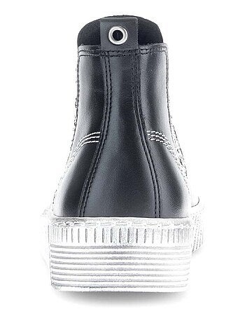 Bottines en cuir lisse