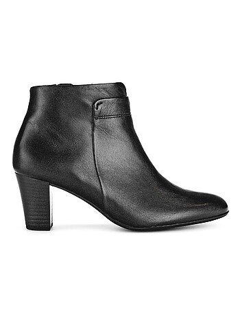 Bottines en cuir lisse