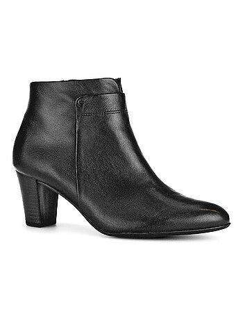 Bottines en cuir lisse