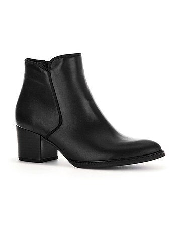 Bottines en cuir lisse