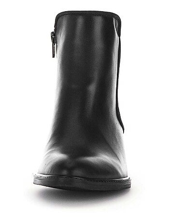 Bottines en cuir lisse