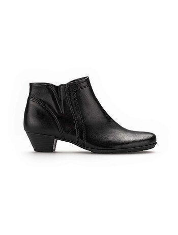 Bottines en cuir lisse