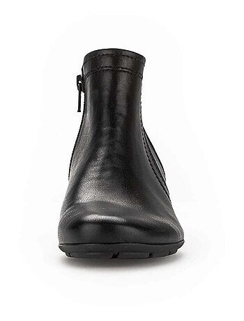 Bottines en cuir lisse
