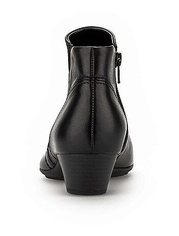 Bottines en cuir lisse