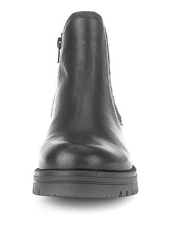Bottines en cuir lisse