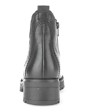 Bottines en cuir lisse