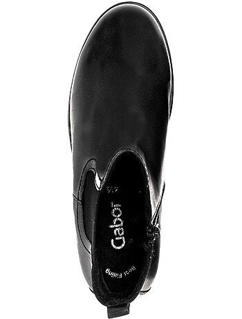 Bottines en cuir lisse