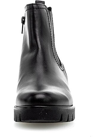 Bottines en cuir lisse