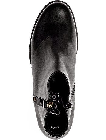 Bottines en cuir lisse