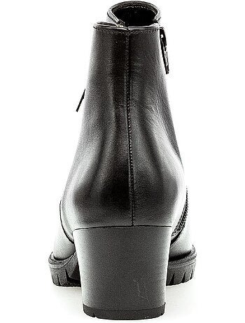 Bottines en cuir lisse