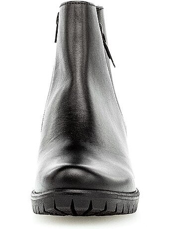 Bottines en cuir lisse