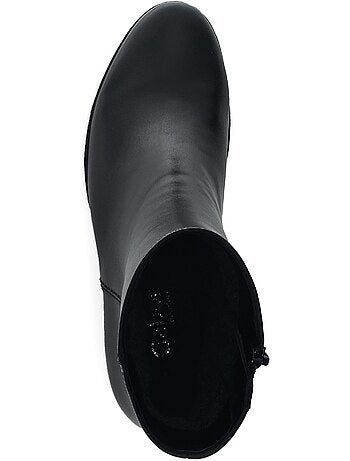 Bottines en cuir lisse