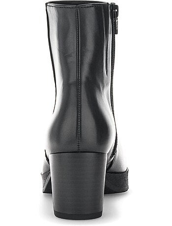 Bottines en cuir lisse