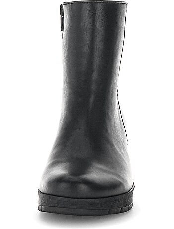 Bottines en cuir lisse