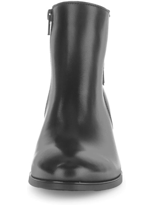 Bottines en cuir lisse - Kiabi Bottines en cuir lisse - Kiabi
