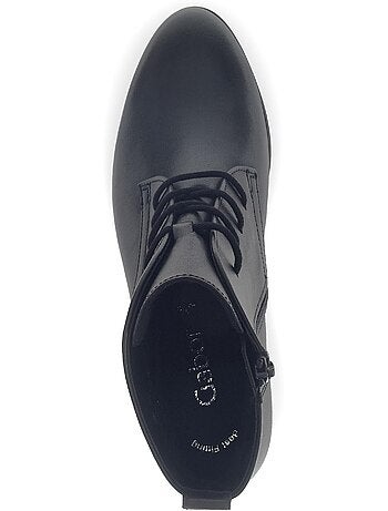 Bottines en cuir lisse