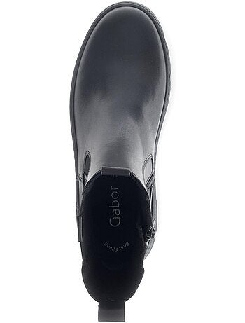 Bottines en cuir lisse