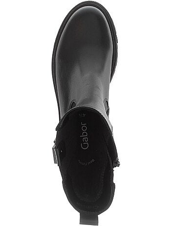 Bottines en cuir lisse