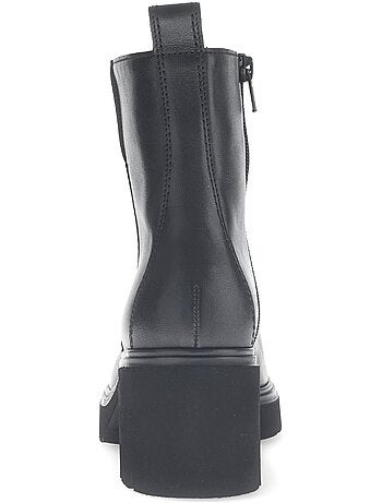 Bottines en cuir lisse