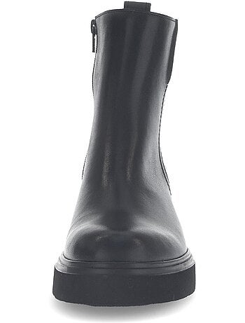 Bottines en cuir lisse