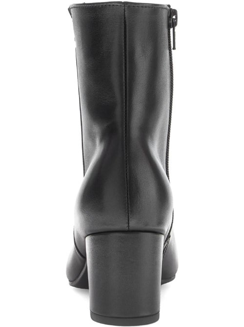 Bottines  en cuir lisse - Kiabi