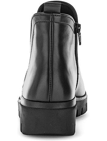 Bottines en cuir lisse