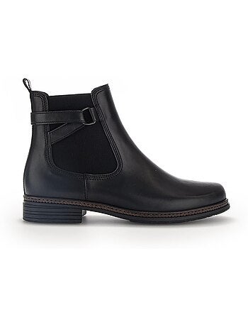 Bottines en cuir lisse