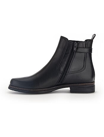 Bottines en cuir lisse
