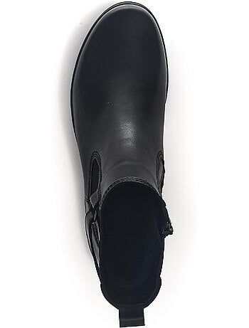Bottines en cuir lisse
