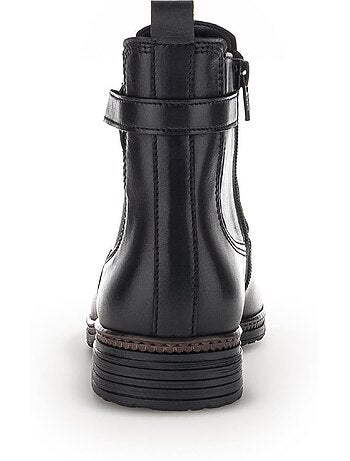 Bottines en cuir lisse