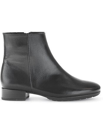 Bottines en cuir lisse
