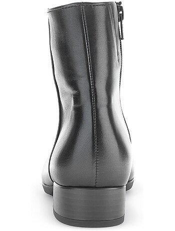 Bottines en cuir lisse