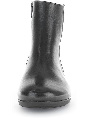 Bottines en cuir lisse