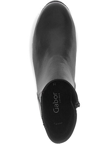 Bottines en cuir lisse