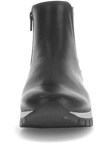 Bottines en cuir lisse