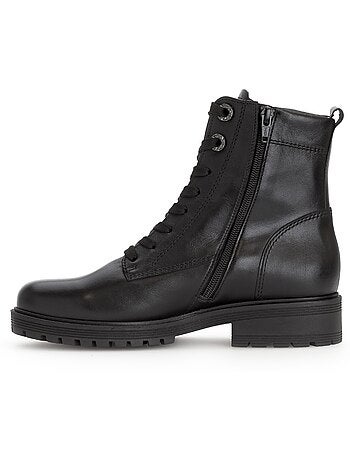 Bottines en cuir lisse
