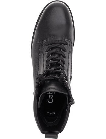 Bottines en cuir lisse